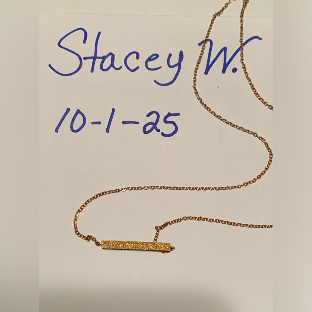 Dainty Gold Bar Necklace